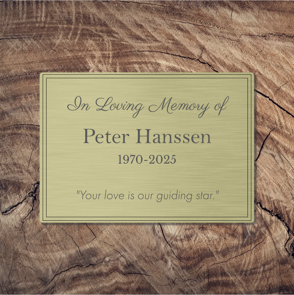 Label2X Naambordje rechthoek Gedenkplaatje rechthoek in loving memory of Gedenkplaatje rechthoek in loving memory of woonaccessoires homedecoratie