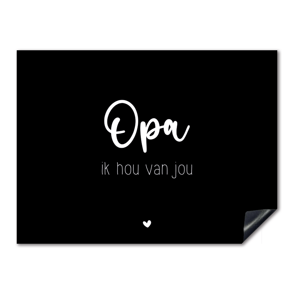 Label2X Inductiebeschermer opa ik hou van jou woonaccessoires homedecoratie