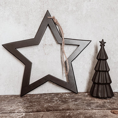 Label2X Kerstster zwart kerst accessoires