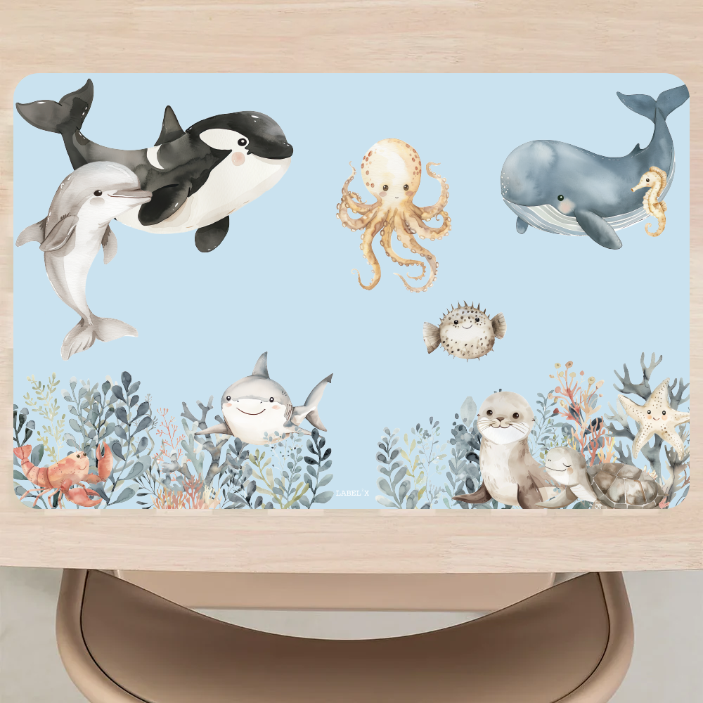 Label2X Kinderkamer Knutselmat sealife Knutselmat sealife woonaccessoires homedecoratie