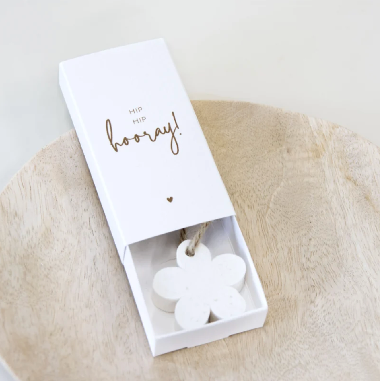 Label2X Mini giftbox met zeepbloemetje hip hip hooray woonaccessoires homedecoratie