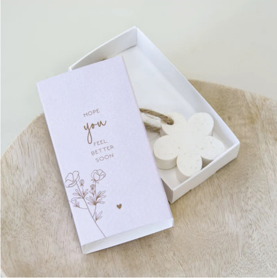 Label2X Mini giftbox met zeepbloemetje hope you feel better soon woonaccessoires homedecoratie