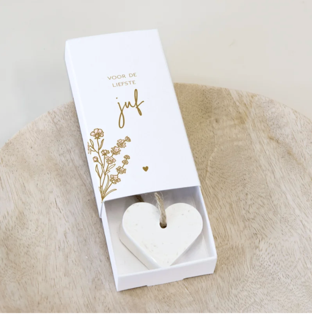 Label2X Mini giftbox met zeephartje voor de liefste juf woonaccessoires homedecoratie