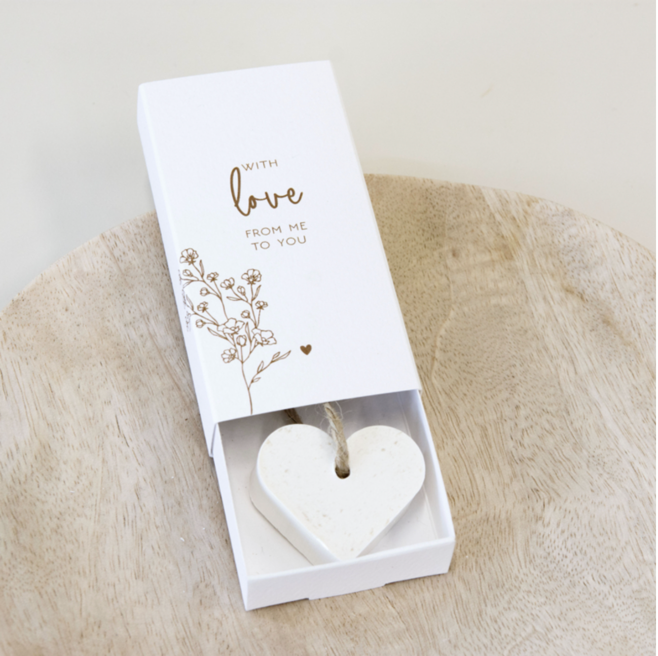 Label2X Mini giftbox met zeephartje with love from me to you woonaccessoires homedecoratie