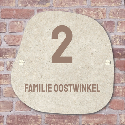 Label2X Naambordje organisch Naambordje voordeur ostuni woonaccessoires homedecoratie