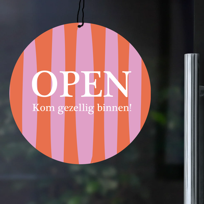 Label2X Alles voor je shop Open en gesloten bordje fun Open en gesloten bordje fun woonaccessoires homedecoratie