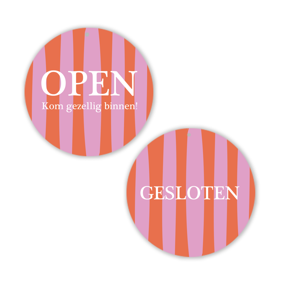 Label2X Alles voor je shop Open en gesloten bordje fun Open en gesloten bordje fun woonaccessoires homedecoratie