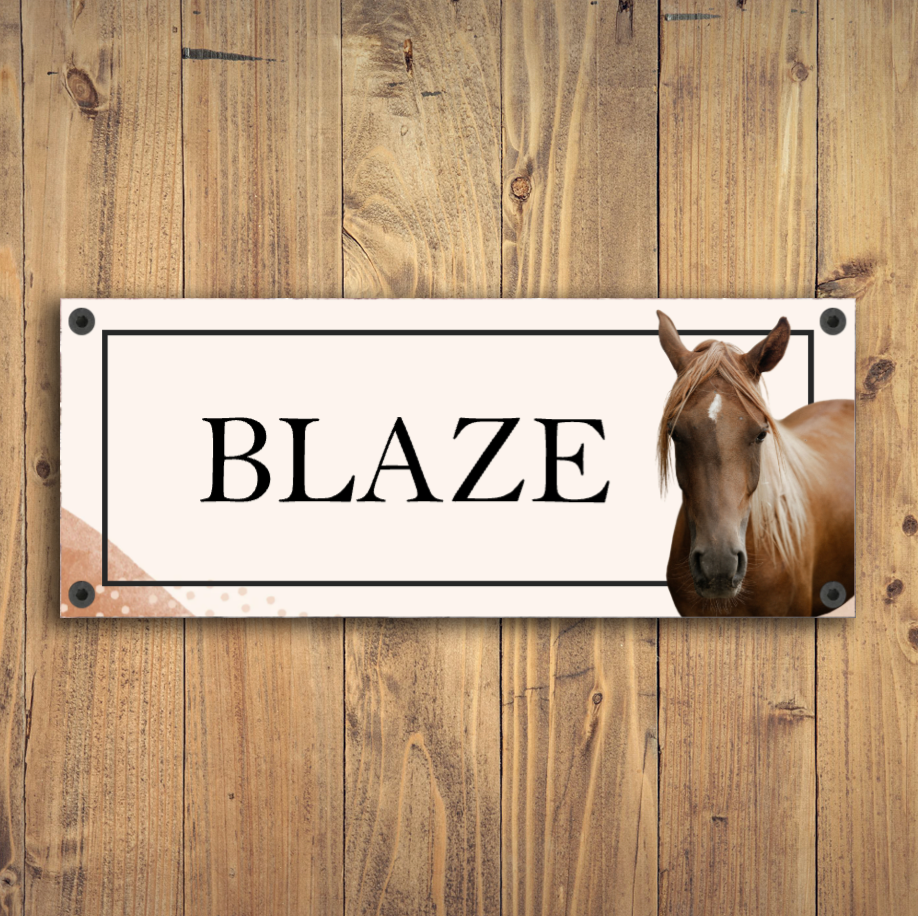 Label2X Paardenstalbordje met eigen foto woonaccessoires homedecoratie