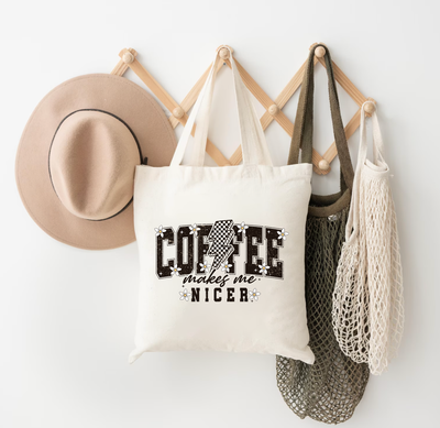 Label2X Minigift Tas coffee makes me nicer 6090339638672 woonaccessoires homedecoratie