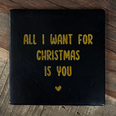 Label2X Tegeltje all i want for christmas is you woonaccessoires homedecoratie