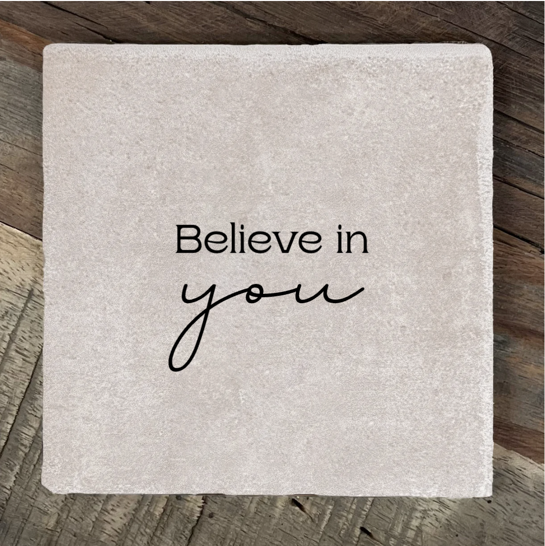 Label2X Tegeltje believe in you woonaccessoires homedecoratie