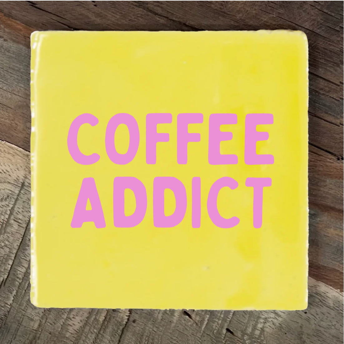 Label2X Tegeltje coffee addict woonaccessoires homedecoratie