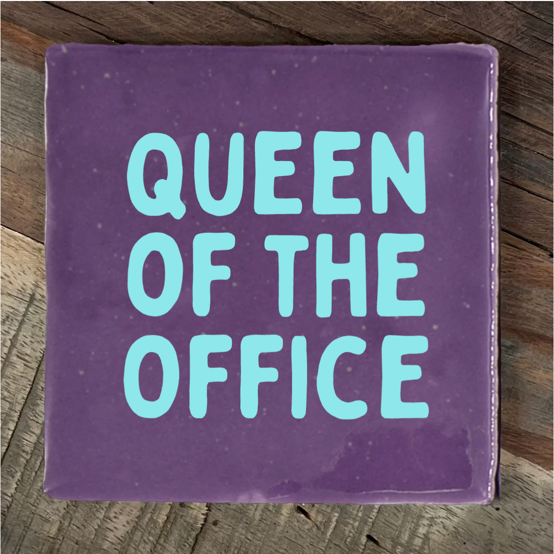 Label2X Tegeltje queen of the office woonaccessoires homedecoratie