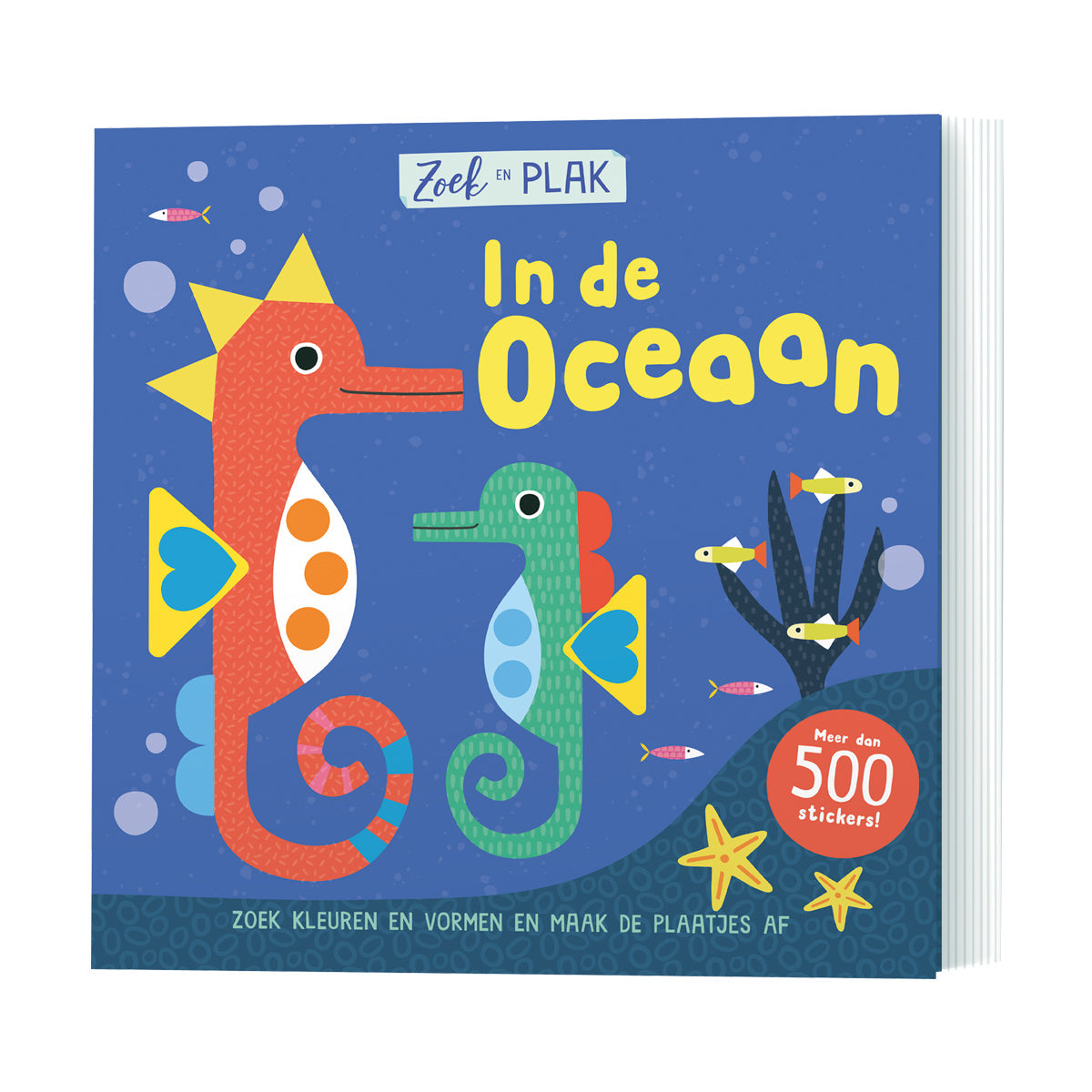 Lantaarn Publishers Kinderboeken Zoek en plak ­ In de oceaan 9789463548700 woonaccessoires homedecoratie