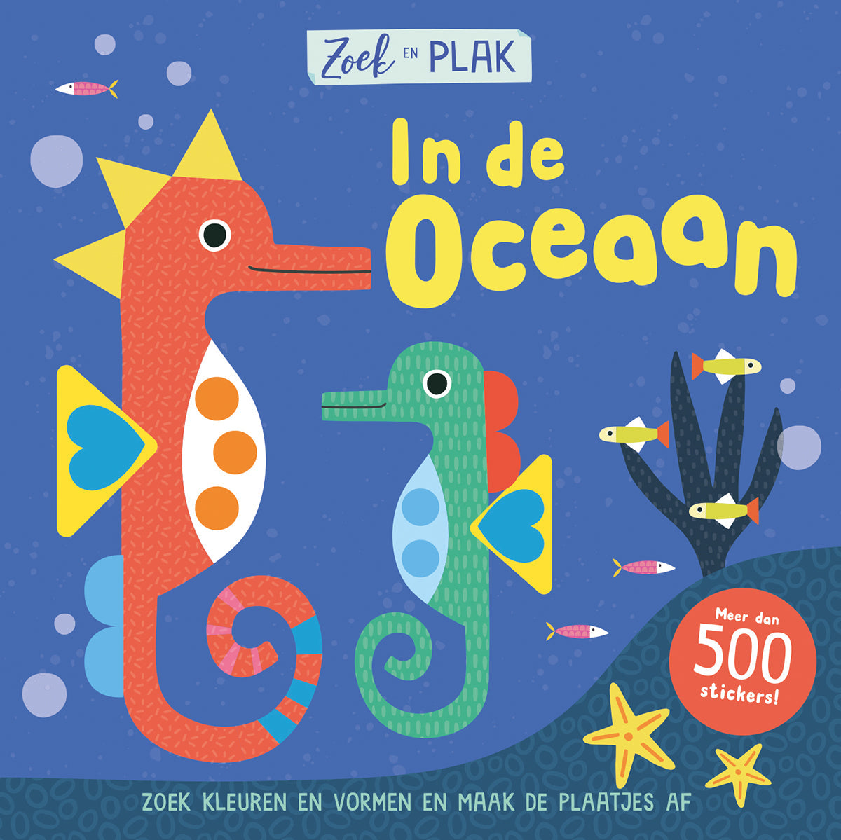 Lantaarn Publishers Kinderboeken Zoek en plak ­ In de oceaan 9789463548700 woonaccessoires homedecoratie