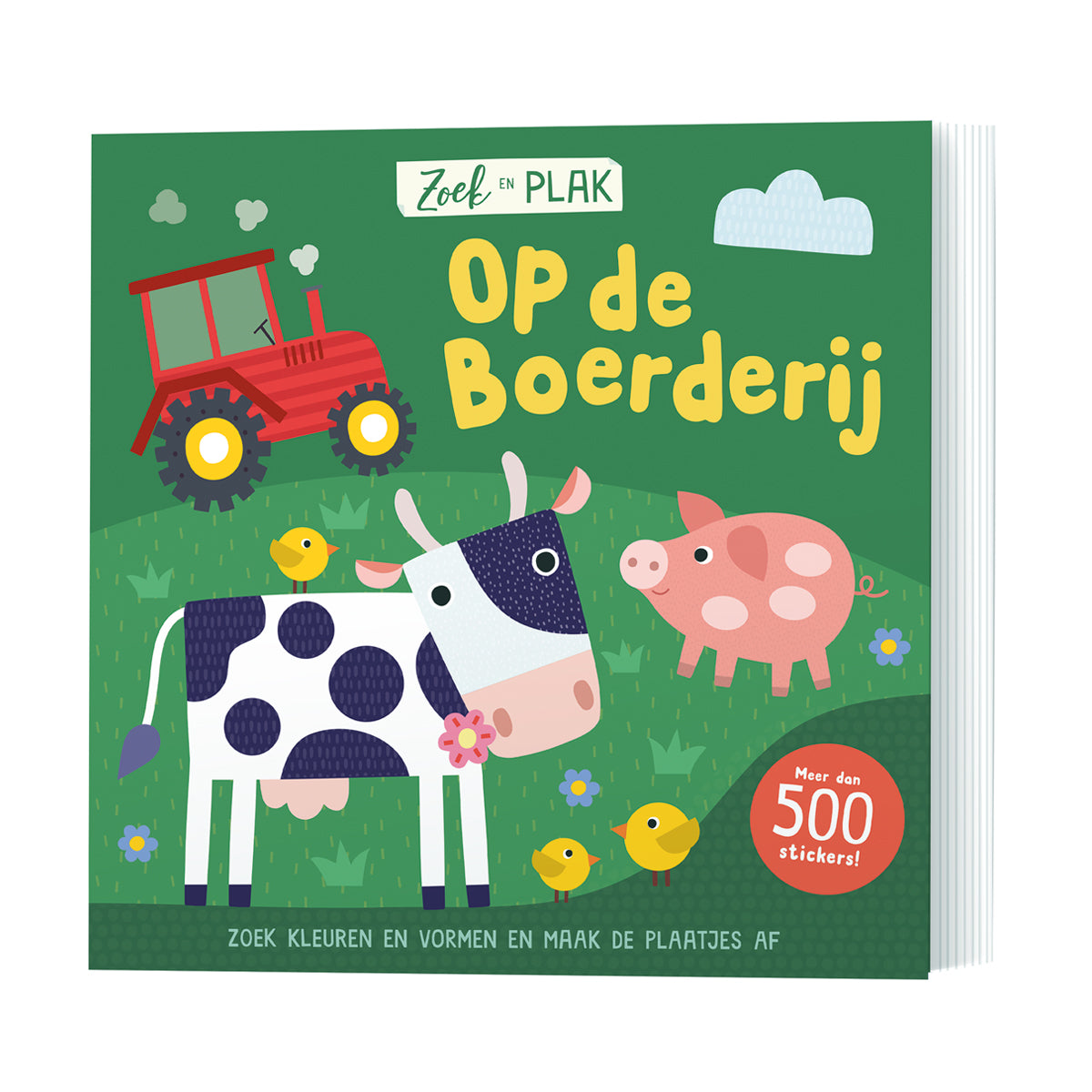 Lantaarn Publishers Kinderboeken Zoek en plak ­ Op de boerderij 9789463548717 woonaccessoires homedecoratie