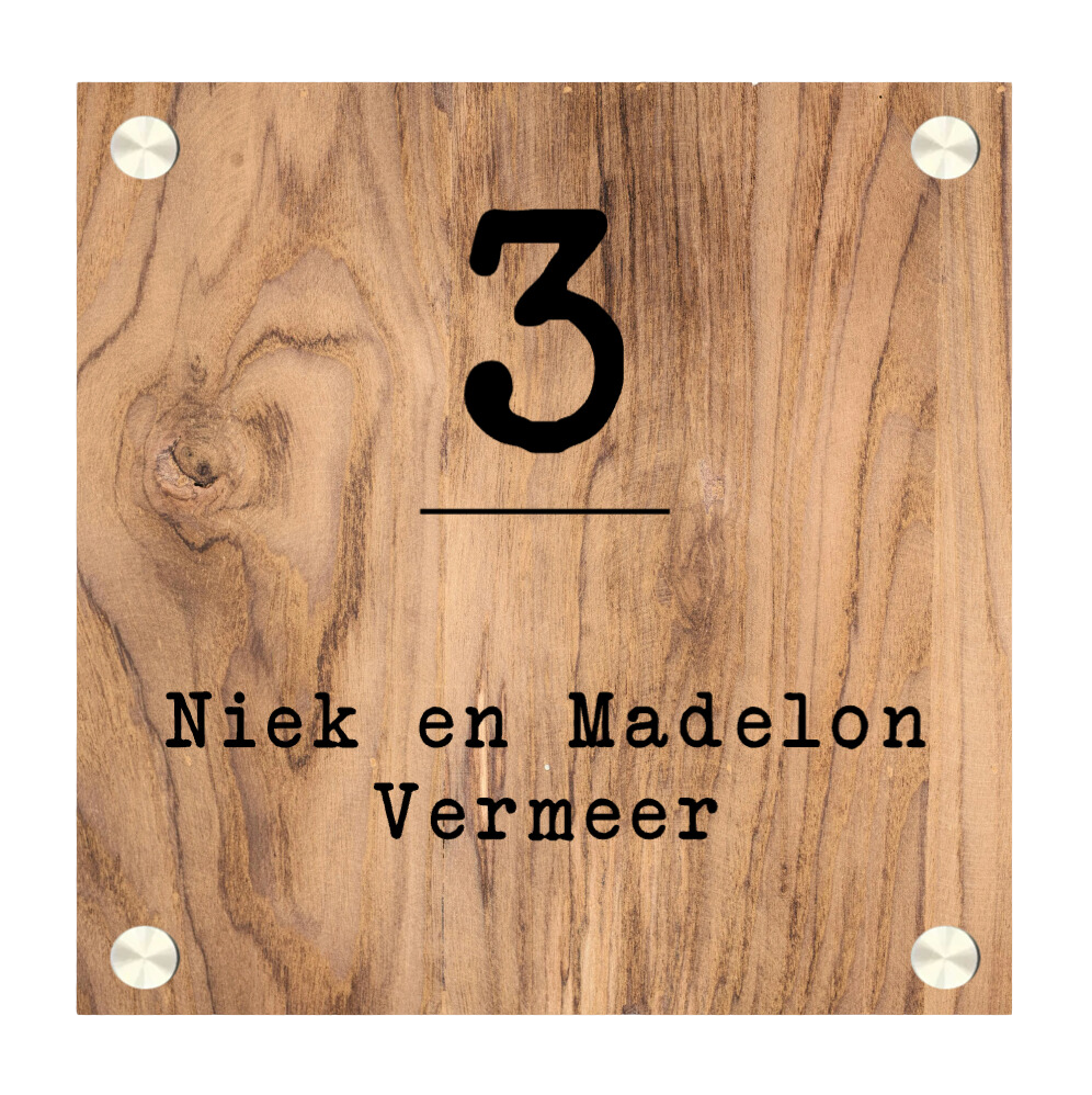 naambord hout look