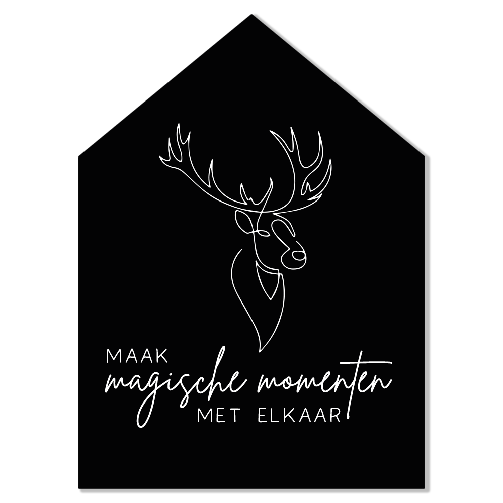 Label2X Kerstmis Kersthuisje maak magische momenten zwart 