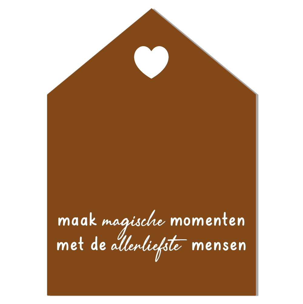 Label2X Sintkerst Kersthuisje magische momenten terracotta